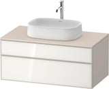 DURAVIT Zencha Konsolenwaschtischunterbau 1000 mm Eiche Anthrazit mit Tip-on Technik