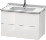 DURAVIT L-Cube Waschtischunterbau 820 mm taupe matt mit 2 Schubkästen und Tip-On-Technik