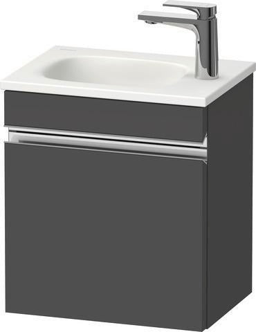DURAVIT Sivida Waschtischunterbau 400x440x295mm, 1 Tür rechts, Chrom/Graphit Matt