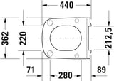 DURAVIT WC-Sitz DuraStyle Vital, Duroplast weiß, Edelstahl-Scharniere, ohne Absenkautomatik
