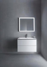 Duravit L-Cube Waschtischunterbau 820 mm taupe matt mit 2 Schubkästen und Tip-On-Technik