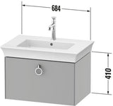 DURAVIT White Tulip Waschtischunterbau wandhängend 684 mm mit Auszug und Innenbeleuchtung