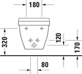 DURAVIT Wand-Bidet Starck 3 540 mm mit Überlauf & Hahnlochbank, weiß