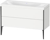 Duravit XViu Möbelwaschtisch-Set 1200 mm mit Unterschrank Nussbaum und Keramik-Waschtisch