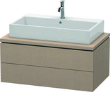DURAVIT L-Cube Konsolenwaschtischunterbau 920 mm, 2 Schubkästen, Betongrau Matt, wandhängend