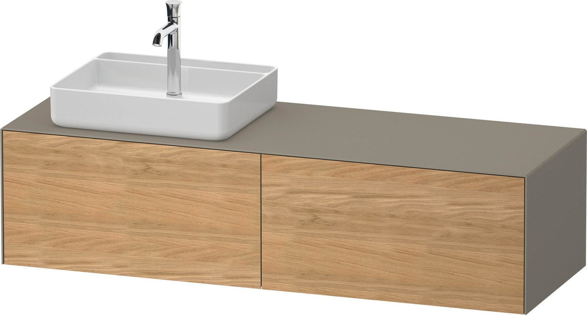 DURAVIT White Tulip Konsolen-Waschtischunterbau 1600 mm wandhängend, 2 Auszüge, weiß seidenmatt