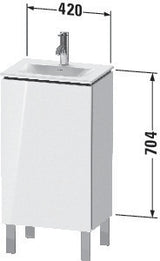 Duravit L-Cube Waschtischunterbau 704x440x311mm Türanschlag links weiß matt