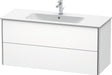 DURAVIT XSquare Waschtischunterbau 1210 mm, 2 Schubkästen, Weiß Matt, wandhängend