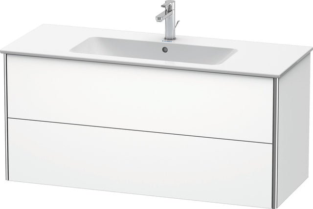 DURAVIT XSquare Waschtischunterbau 1210 mm, 2 Schubkästen, Weiß Matt, wandhängend