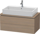 DURAVIT L-Cube Konsolenwaschtischunterbau 920 mm Amerikanisch Nussbaum, 2 Schubkästen, wandhängend