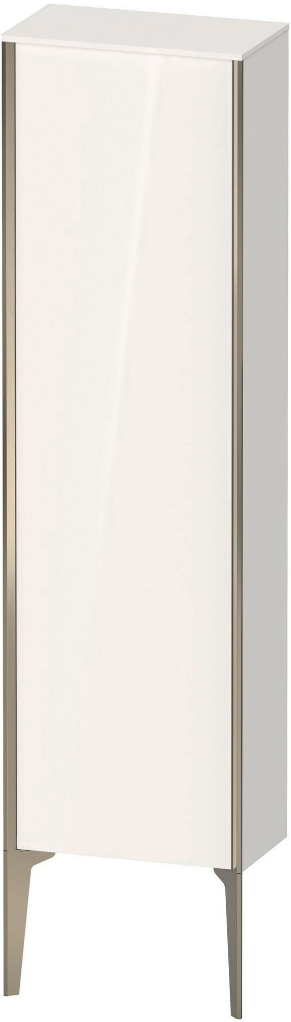 Duravit Halbhochschrank XViu 1330 mm, 1 Tür, weiß hochglanz, rechts, mit Tip-on