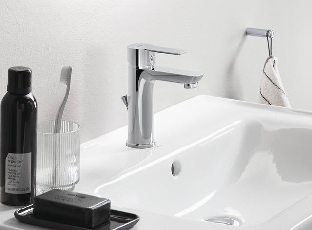 DURAVIT A.1 Einhebel-Waschtischmischer mit Zugstange, Chrom – 107 mm Ausladung