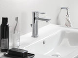 DURAVIT A.1 Einhebel-Waschtischmischer mit Zugstange, Chrom – 107 mm Ausladung