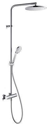 Duravit Duschsystem B.1 mit Brausethermostat, chrom Hochglanz, Kopf- und Handbrause