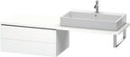 2 Schubkästen / weiß / L-Cube KUS, 820x547x400mm, 2SK, tip-o n, min. WAS 20mm, ws smt DSHP, Dekor