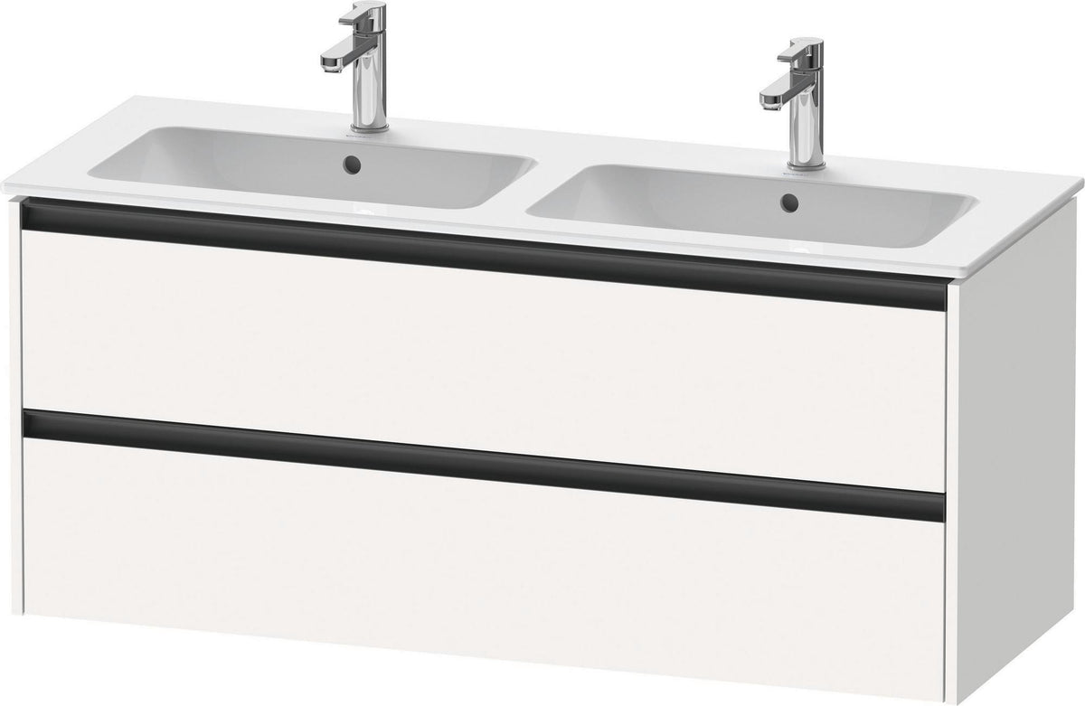 DURAVIT Ketho.2 Waschtischunterbau 1280 mm betongrau matt mit 2 Schubkästen und Soft-Close