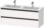 weiß matt / 2 Schubkästen / Waschtischunterbau