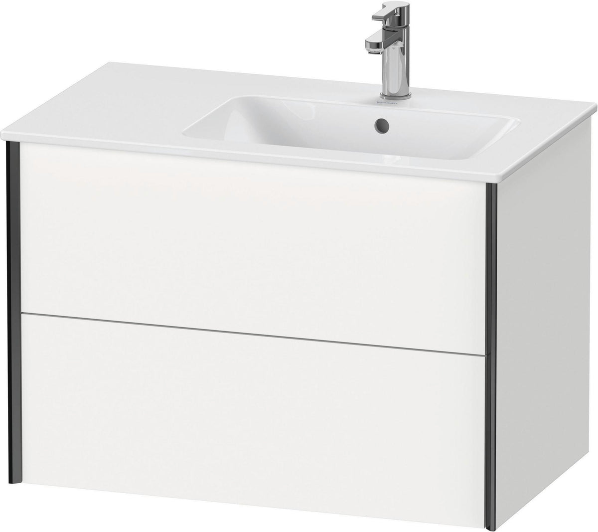 DURAVIT XViu Waschtischunterbau wandhängend 810 mm, 2 Schubkästen, weiß matt