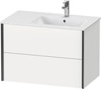 weiß matt / Spanplatte / 2Schubk.,schwarz matt/weiß