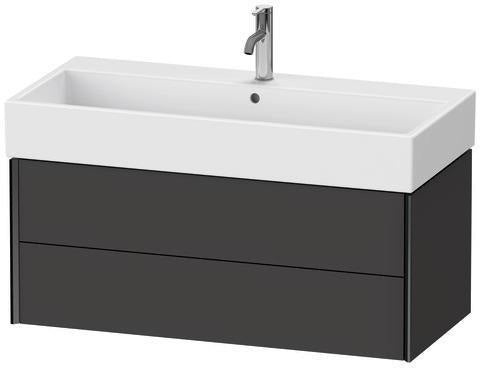 Duravit Waschtischunterbau XVIU 984x397x454 mm – 2 Schubkästen, Siphonausschnitt, Strukturmatte