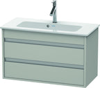 betongrau matt / 2 Schubladen / grau