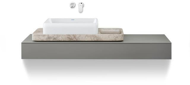 DURAVIT Qatego Aufsatzbecken mit Konsole 1000 mm Weiß Hochglanz HygieneGlaze