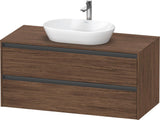 Duravit Ketho.2 Konsolen-Waschtischunterbau 1200 mm betongrau matt mit 2 Schubkästen