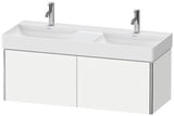 Duravit XSQUARE Waschtischunterbau 1184 mm, 2 Auszüge, weiß matt – für DuraSquare