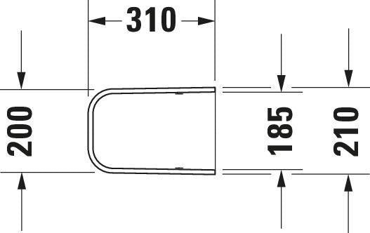 DURAVIT Halbsäule Happy D.2 – Sanitärkeramik weiß, 210 x 310 x 285 mm