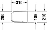 DURAVIT Halbsäule Happy D.2 – Sanitärkeramik weiß, 210 x 310 x 285 mm