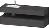 DURAVIT Qatego Studio F. A. Porsche Einbauwaschtisch mit Konsolenwaschtischunterbau 1600 mm Weiß Matt