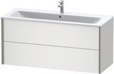 Duravit XViu Waschtischunterbau wandhängend 1210 mm, 2 Schubkästen, champagner matt/weiß matt