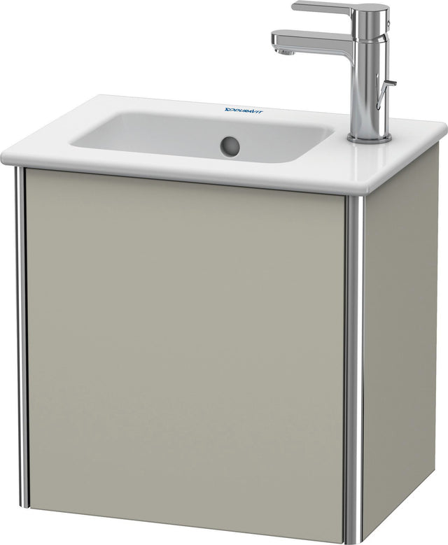 Duravit XSquare Waschtischunterbau 410 mm taupe seidenmatt, 1 Tür links, wandhängend