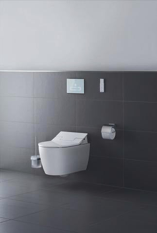 DURAVIT Karree Bürstengarnitur Chrom Wandhängend 95x95x350 mm – Weiß Matt Akzent