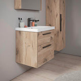 DURAVIT D-Code Halbhochschrank 400 mm, rechts, Basalt Matt, 1 Tür, Glasböden