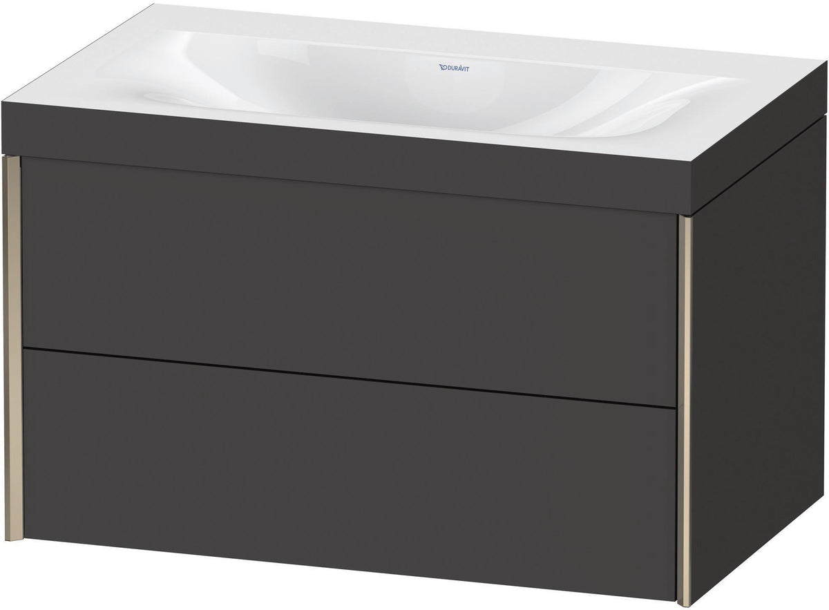 DURAVIT XViu c-bonded Waschtischset 800 mm wandhängend mit 2 Schubkästen und Tip-on-Technik