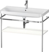 Duravit Happy D.2 c-shaped Waschtischset mit Metallkonsole, 975 mm, Taupe