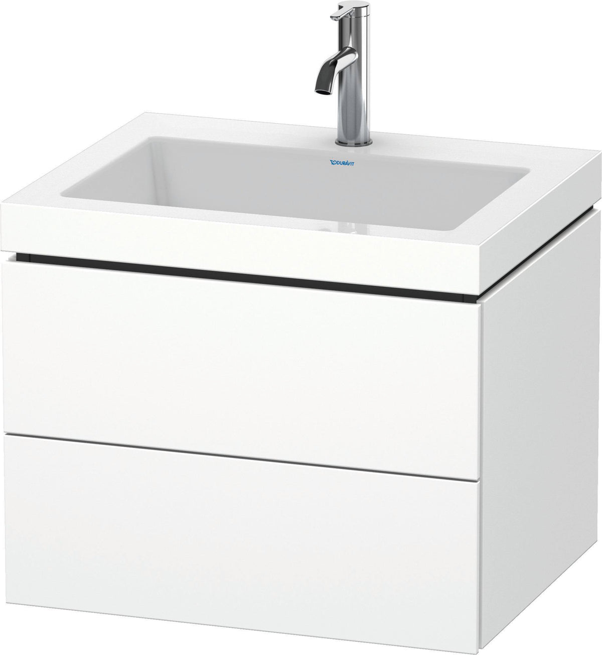 Duravit L-Cube Waschtischset mit Vero Air 500x600x480 mm, 2 Schubkästen, Graphit Matt