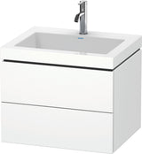 Duravit L-Cube Waschtischset mit Vero Air 500x600x480 mm, 2 Schubkästen, Graphit Matt