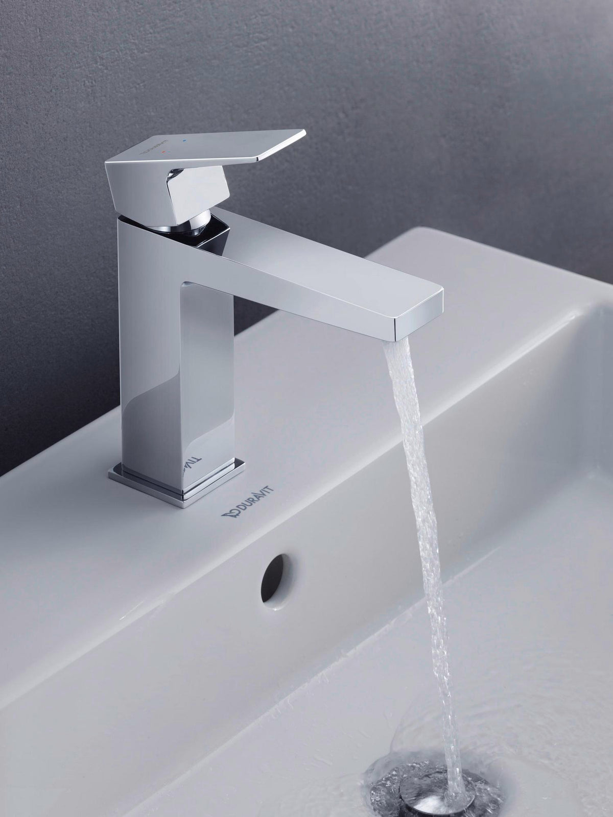 DURAVIT Manhattan Einhebel-Waschtischmischer M mit Zugstange Chrom – Keramikmischsystem