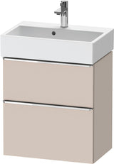 DURAVIT D-Neo Waschtischunterbau wandhängend Eiche Schwarz 584 mm mit Auszug und Schubkasten