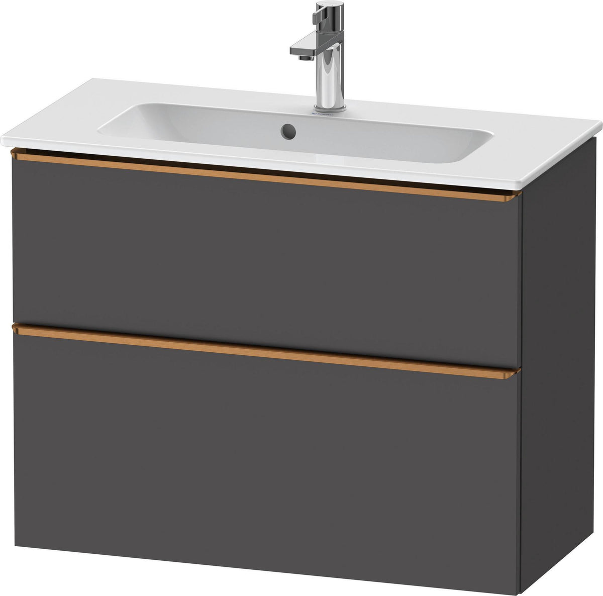 DURAVIT D-Neo Waschtischunterbau 810 mm Eiche Schwarz Bronze, wandhängend, 1 Auszug