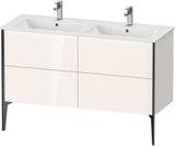 DURAVIT XViu Waschtischunterbau bodenstehend 1280 mm, 4 Auszüge, weiß matt – Tip-On