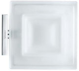 Duravit Karree Seifenschale in Chrom mit weißer Glasablage – Wandmontage