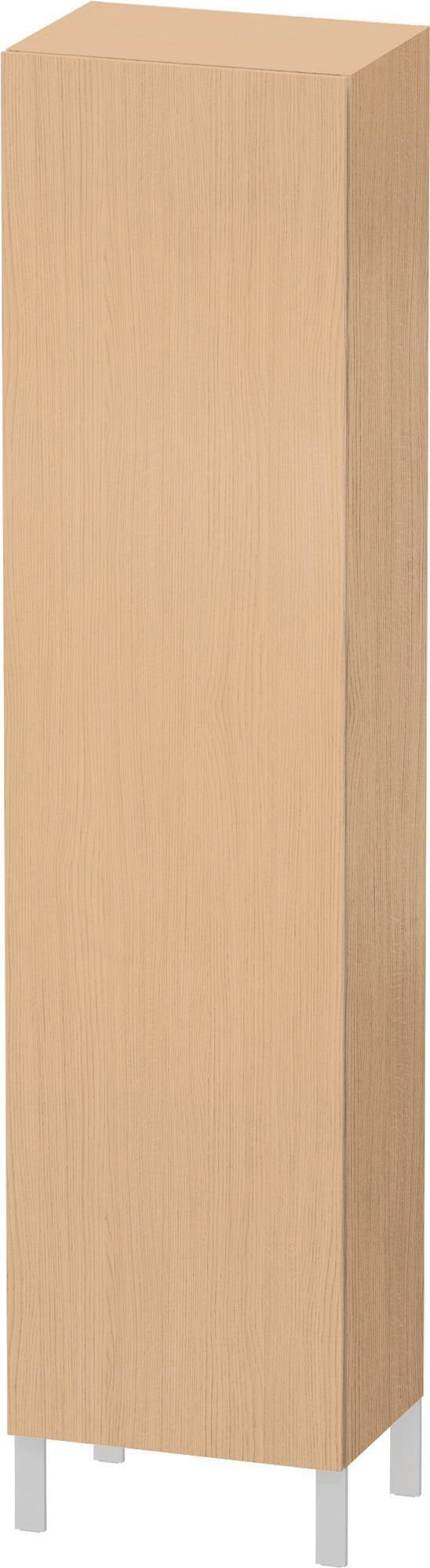 Duravit L-Cube Hochschrank 500x360x2000 mm Eiche Natur, 1 Tür rechts, Soft-Close