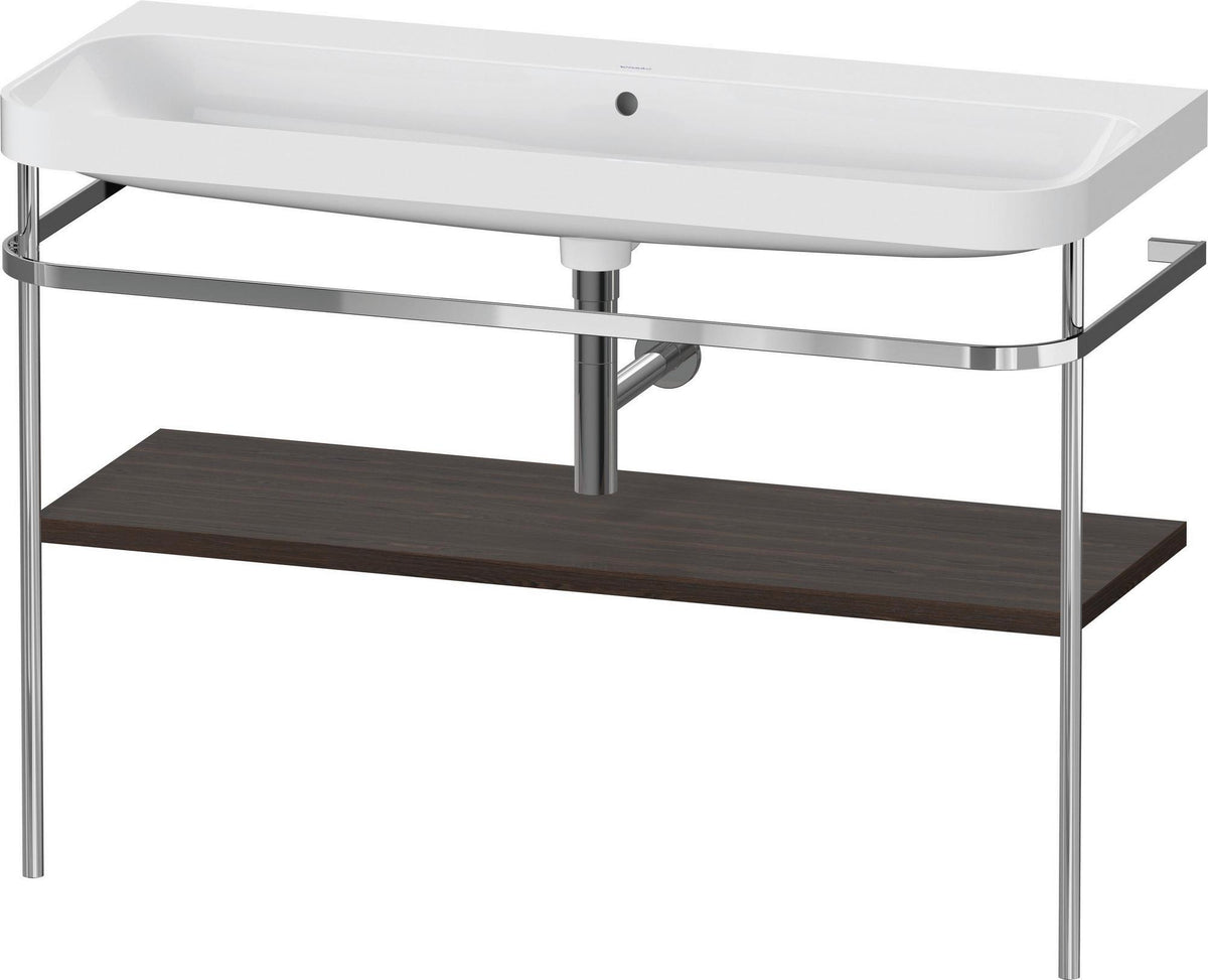 Duravit Happy D.2 c-shaped Waschtischset 1175 mm mit Metallkonsole und Waschschüssel