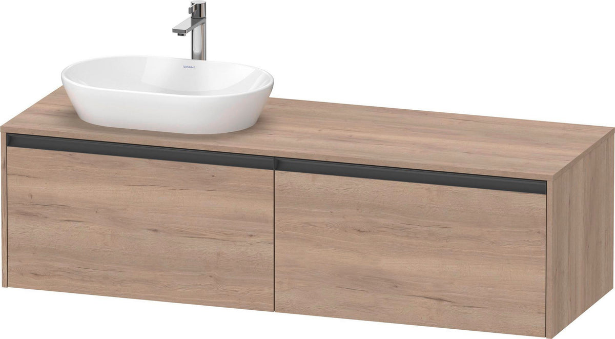 DURAVIT Ketho.2 Waschtischunterbau 1600 mm betongrau matt mit 2 Auszügen