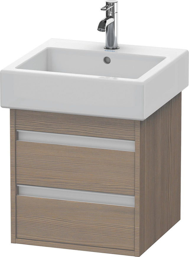 DURAVIT Ketho Waschtischunterbau wandhängend 440x450x480 mm Eiche Terra 2 Schubkästen