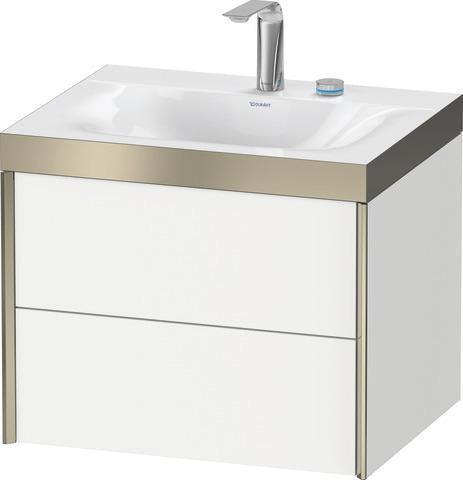Duravit XVIU Möbelwaschtischset 600x480mm mit Viu Waschtisch und Nussbaum-Einrichtung