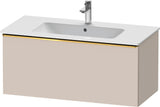 Duravit D-Neo Waschtischunterbau 1010 mm, 1 Auszug, Weiß Matt, Griff Bronze Gebürstet, Wandhängend